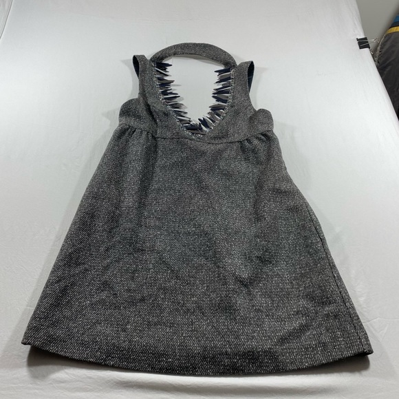 Anna Sui Dress Women’s Médium Babydoll, Tweed , cut out Halter Dress Backless - Picture 2 of 12